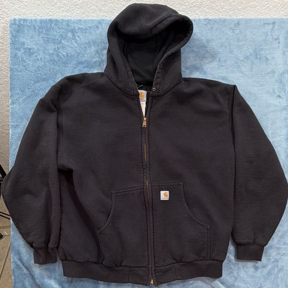 Carhartt J149 BLK Rutland Thermal Lined Hoodie Sweatshirt Jacket Black 2XL Regul
